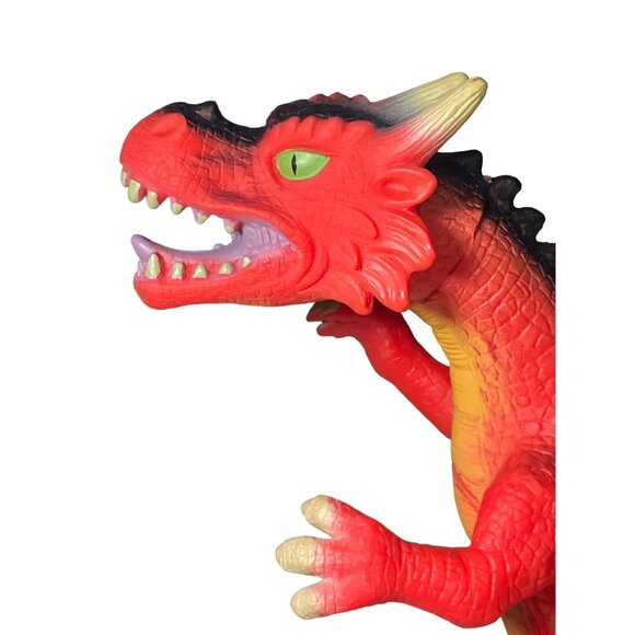 Soft Red Dragon Figure 2018 Soft Rubber PVC Plastic - Picture 3 of 11